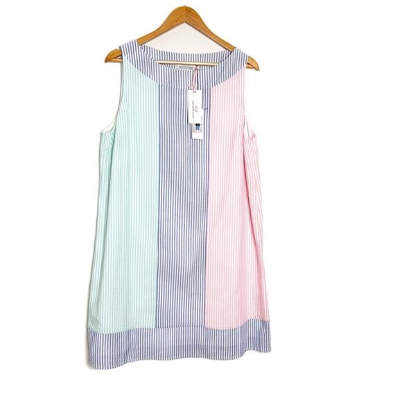 New with tag Vineyard Vines KY Derby Pastel Striped Sleeveless Preppy Mini Dress - Picture 2 of 16